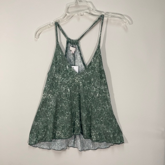 SO Tops - 3/$15 So skinny strap tank green print soft boho casual sleeveless top S jr